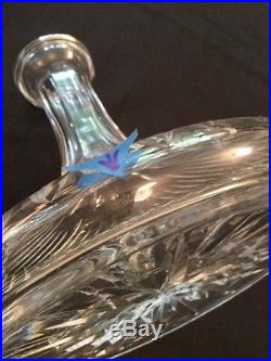 Vintage Waterford Crystal Lismore 10 Tall Ships Decanter Excellent