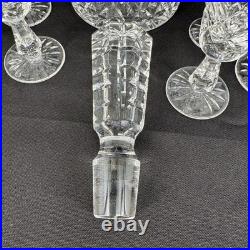 Vintage Waterford Crystal Lismore Decanter With 6 Port Glasses