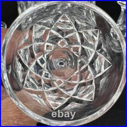 Vintage Waterford Crystal Lismore Decanter With 6 Port Glasses