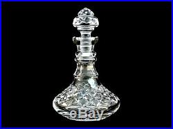 Vintage Waterford Crystal Ring Neck Ships Decanter Acorn Stopper Mint