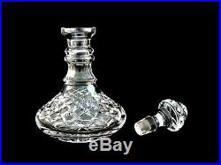 Vintage Waterford Crystal Ring Neck Ships Decanter Acorn Stopper Mint