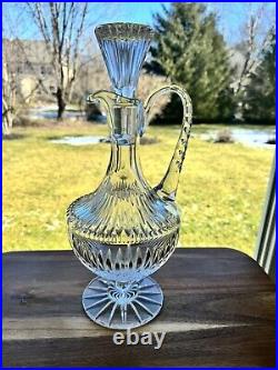 Vintage Waterford Heavy Cut Glass Decanter With Stopper 14 Tall No Marking