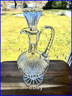 Vintage Waterford Heavy Cut Glass Decanter With Stopper 14 Tall No Marking