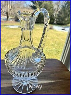 Vintage Waterford Heavy Cut Glass Decanter With Stopper 14 Tall No Marking