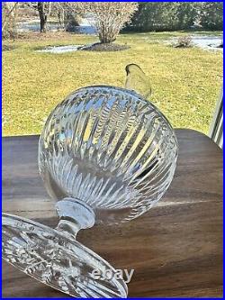 Vintage Waterford Heavy Cut Glass Decanter With Stopper 14 Tall No Marking