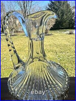 Vintage Waterford Heavy Cut Glass Decanter With Stopper 14 Tall No Marking