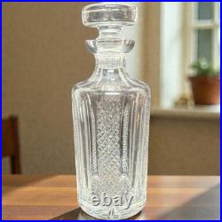 Vintage Waterford Ireland Hibernia Crystal Cut Glass Decanter & Stopper 9-3/4