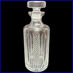 Vintage Waterford Ireland Hibernia Crystal Cut Glass Decanter & Stopper 9-3/4