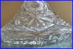 Vintage Waterford Lismore Decanter with Stopper Crystal 11 x 8 Rose Cut Glass