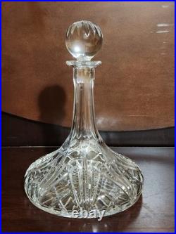 Vintage Waterford Marquis Crystal Ships Decanter With Stopper 11 Beautiful
