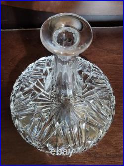 Vintage Waterford Marquis Crystal Ships Decanter With Stopper 11 Beautiful