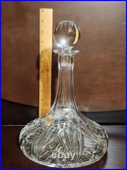 Vintage Waterford Marquis Crystal Ships Decanter With Stopper 11 Beautiful