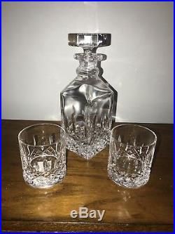 Vintage Waterford Whiskey Decanter Lismore Irish Crystal Barware