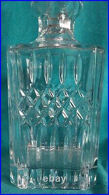 Vintage Wedgwood Crystal Decanter & 4 Double Old Fashion Lowball Glasses