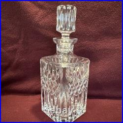 Vintage Wedgwood Germany Lead Crystal Glass Decanter Bottle & Stopper Signed MCM