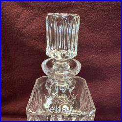 Vintage Wedgwood Germany Lead Crystal Glass Decanter Bottle & Stopper Signed MCM