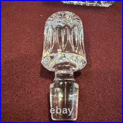 Vintage Wedgwood Germany Lead Crystal Glass Decanter Bottle & Stopper Signed MCM