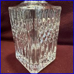 Vintage Wedgwood Germany Lead Crystal Glass Decanter Bottle & Stopper Signed MCM