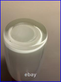 Vintage White MCM Glass Genie Bottle Decanter Apothecary Decor Vase 18