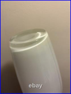 Vintage White MCM Glass Genie Bottle Decanter Apothecary Decor Vase 18