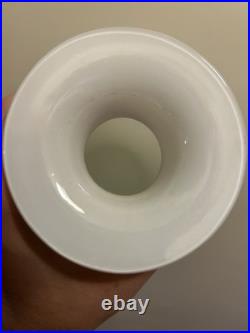 Vintage White MCM Glass Genie Bottle Decanter Apothecary Decor Vase 18