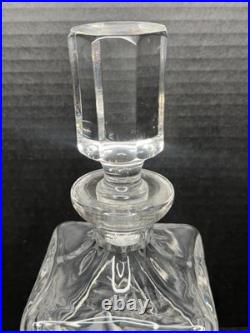 Vintage Yugoslavia Samobor Lead Crystal Pinwheel Hand Cut Glass Decanter 11