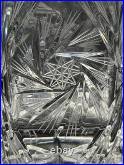 Vintage Yugoslavia Samobor Lead Crystal Pinwheel Hand Cut Glass Decanter 11