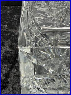 Vintage Yugoslavia Samobor Lead Crystal Pinwheel Hand Cut Glass Decanter 11