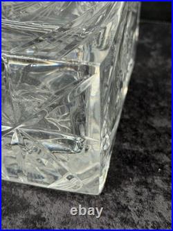 Vintage Yugoslavia Samobor Lead Crystal Pinwheel Hand Cut Glass Decanter 11