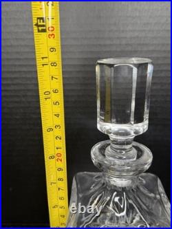 Vintage Yugoslavia Samobor Lead Crystal Pinwheel Hand Cut Glass Decanter 11