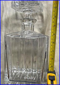 Vintage american brilliant cut clear crystal liquor decanter-very Heavy