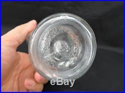 Vintage candy jar or apothecary bottle pharmacy glass decanter signed