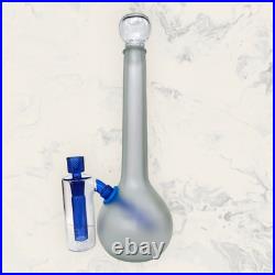 Vintage dutch frosted glass decanter smoking pipe with gatorbeug ash catcher