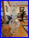Vintage-hand-blown-clear-glass-four-liquor-decanter-bottle-Czech-made-01-dagw
