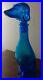 Vintage-italian-empoli-glass-decanter-1970-blue-coloured-dachshund-dog-decanter-01-quo