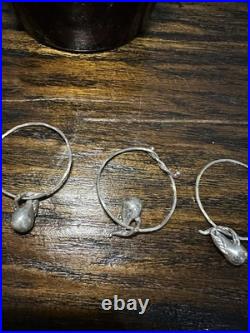 Vintage or antique silver overlay glass decanter or bottle