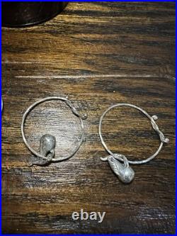 Vintage or antique silver overlay glass decanter or bottle