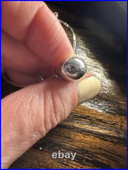 Vintage or antique silver overlay glass decanter or bottle