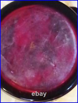 Vintage ruby glass decanter