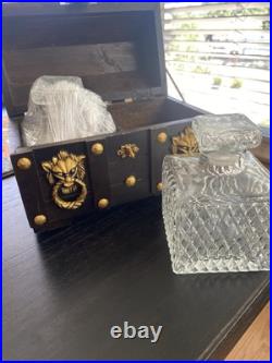 Vintage treasure chest decanter set