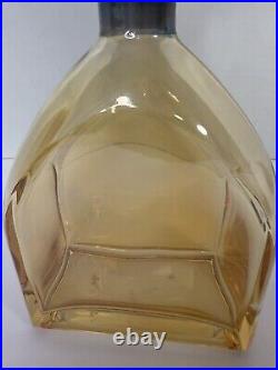 Vintage yellow glass decanter bottle Barware Decor Whiskey