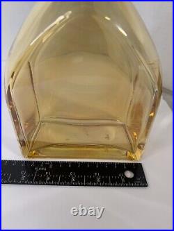 Vintage yellow glass decanter bottle Barware Decor Whiskey