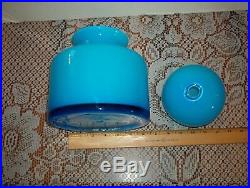 Vintagemurano Blue / White Caseddecanter10 1/2 By 7 In