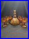 Vntg-Indiana-Tiara-Amber-Glass-Decanter-With6-Goblets-Repurposed-Into-Waterbong-01-dc