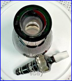 Vtg 15 Bohemian Czech Ruby/Cranberry Red Crystal Decanter Glass Cut to Clear