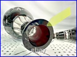 Vtg 15 Bohemian Czech Ruby/Cranberry Red Crystal Decanter Glass Cut to Clear