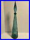 Vtg-21-5-Teal-Blue-Ice-Wax-Drip-Empoli-Genie-Bottle-Decanter-WithStopper-MCM-01-tu