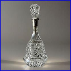 Vtg/Antique Marked Germany 925/Sterling Cut Glass Crystal Glass Decanter/Stopper