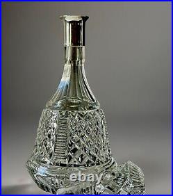 Vtg/Antique Marked Germany 925/Sterling Cut Glass Crystal Glass Decanter/Stopper