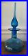 Vtg-Blue-Hand-Blown-Rainbow-Glass-Mid-Century-Decanter-Genie-Bottle-Art-Glass-01-ooil